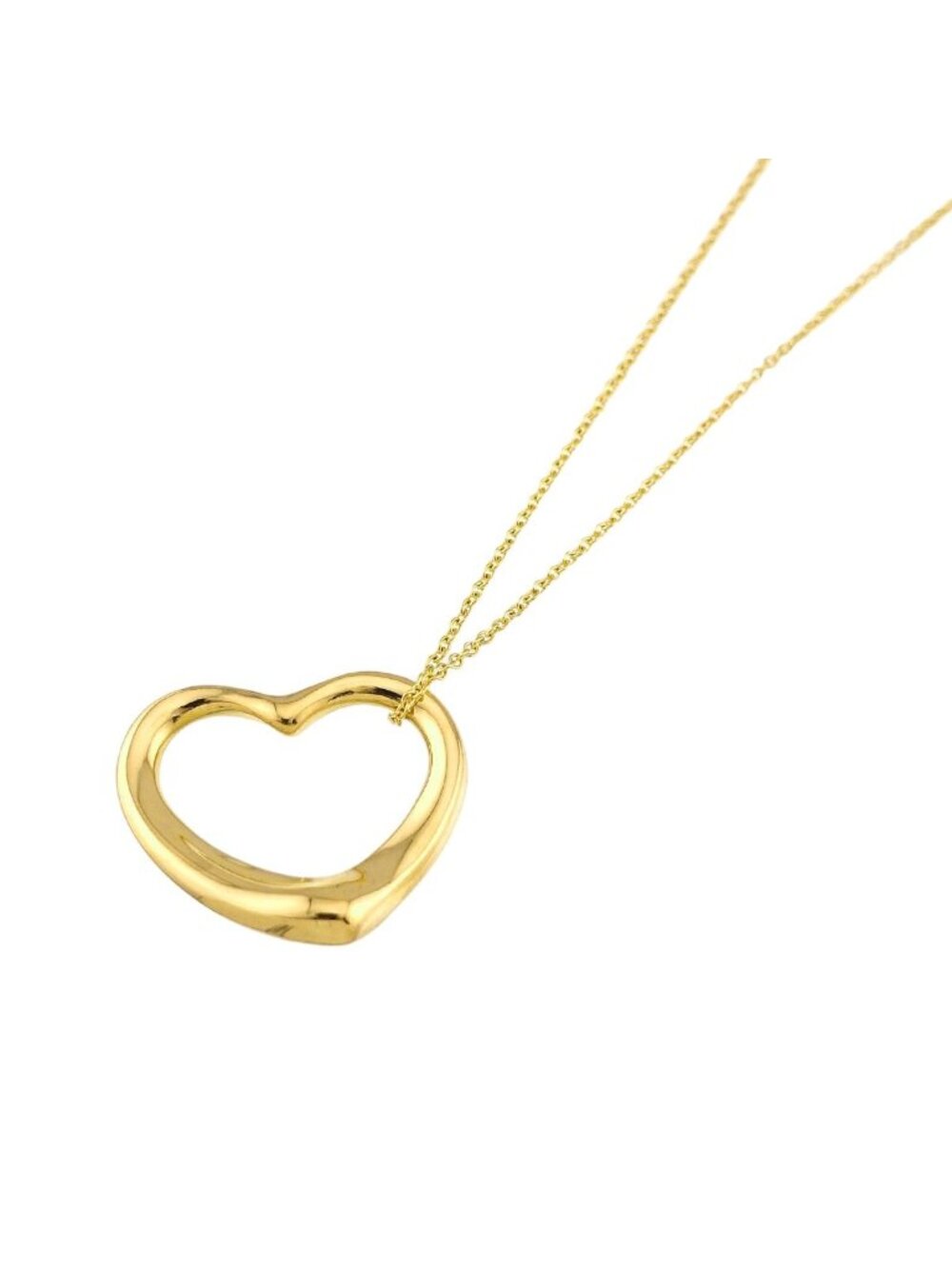 Tiffany & Co Open Heart Necklace 40 18k Yellow Gold
